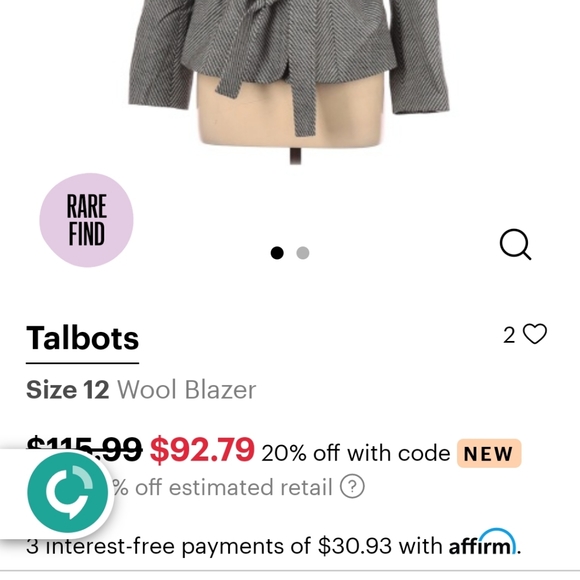 Talbots Ladies Black/Gray Stripe Jacket Size 12 - Picture 16 of 16